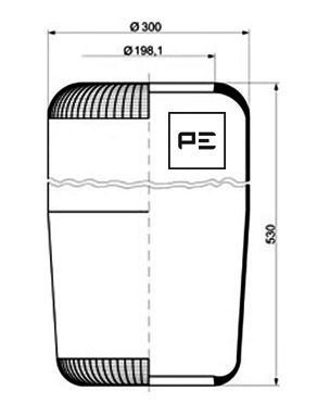 PE AUTOMOTIVE dėklas, pneumatinė pakaba 084.017-70A
